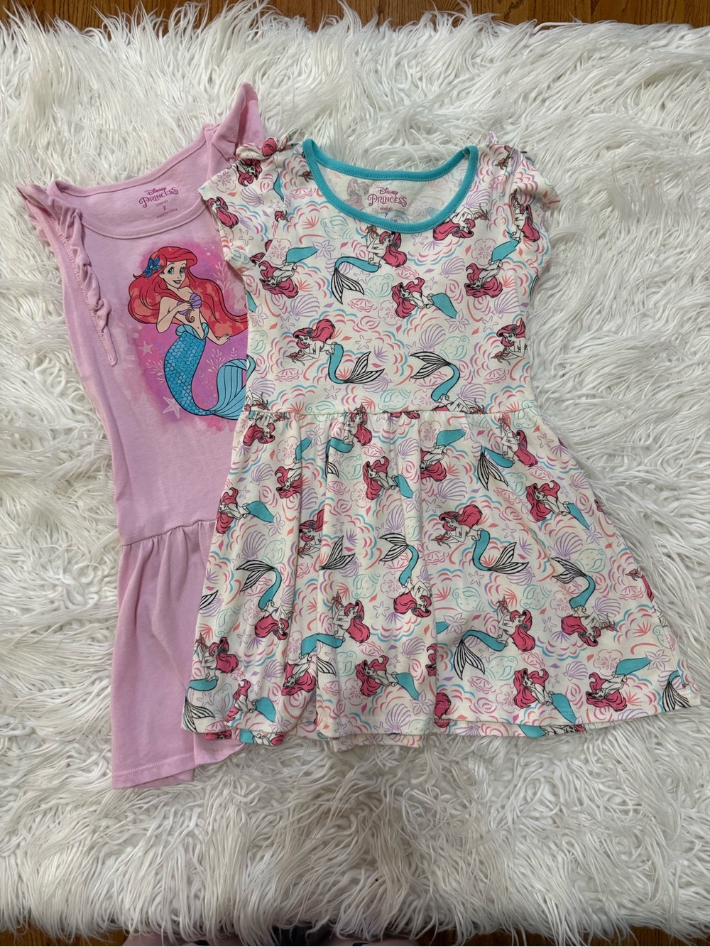 Ariel Girls' Pink Mermaid Dress Set